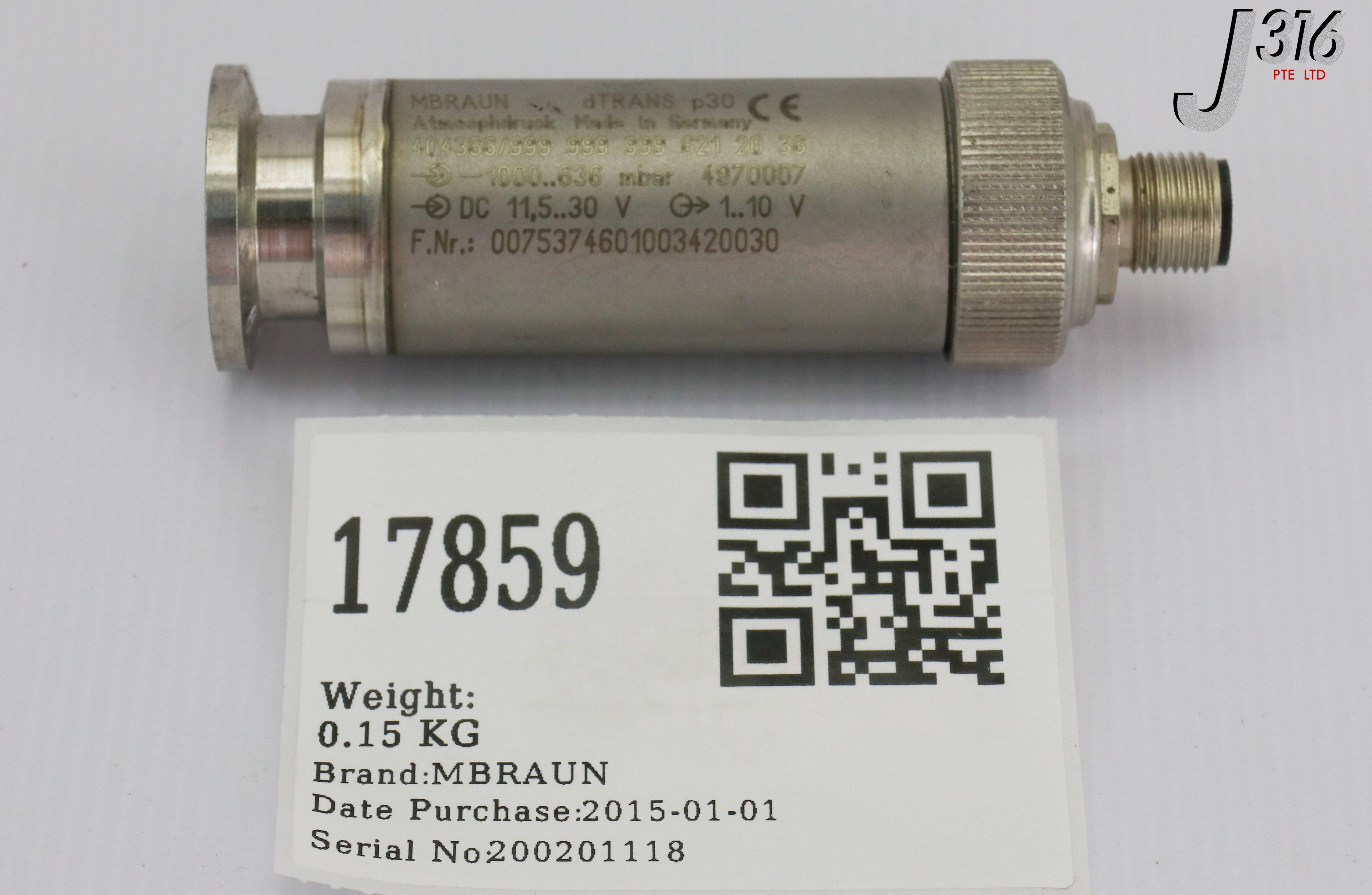 d.year 専用 17859 MBRAUN PRESSURE SENSOR 404366/999 | eBay